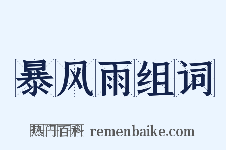 暴风雨组词是什么意思的图片